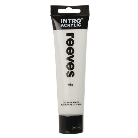 Reeves Intro Acrylic Paint Titanium White 100ml