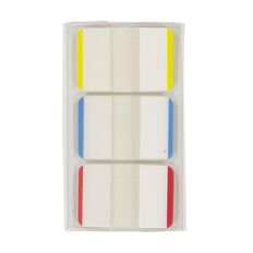 WS Coloured Sticky Tabs 25mm x 38mm 22 Sheet 3 Pack Assorted