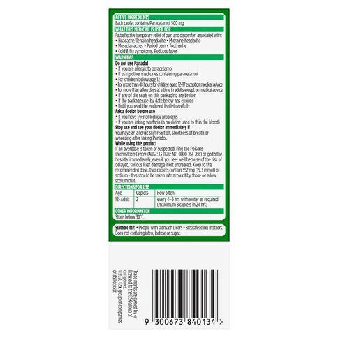 Panadol Rapid Caplet 20 Pack