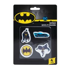 Batman Warner Bros Erasers 4 Pack Multi-Coloured