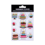 Self Adhesive 3D Embellishment Yummy Cakes 10pc