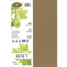 Direct Paper Enviro Board 270gsm Kraft A4 12 Pack