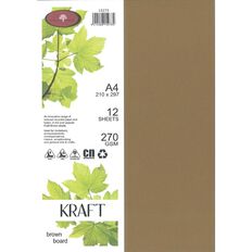 Direct Paper Enviro Board 270gsm 12 Pack Kraft Brown A4