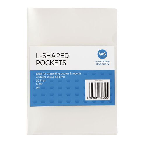 WS L-Shaped Pockets 50 Pack