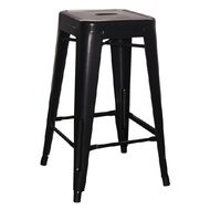 Living & Co Metal Stool Matte Black Black 66cm