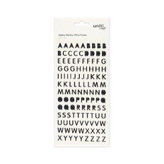Uniti Mini Foam Alpha Stickers Black