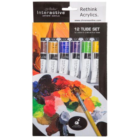 Atelier Interactive Acrylic Set Assorted 20ml 12 Piece