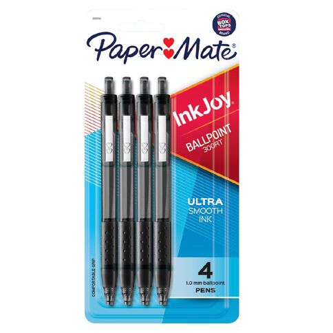 Paper Mate InkJoy 300RT Retractable Ball Pen 1.0mm Black 4 Pack