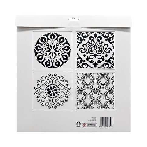 Uniti Stencils Mandela 4 Set 12 inch