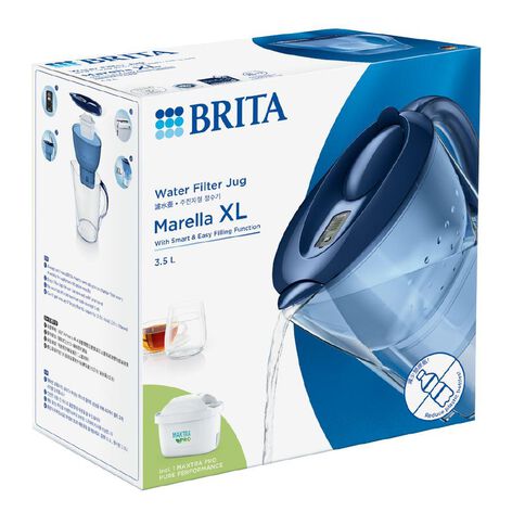 Brita Marella XL Jug with 3 Maxtra Pro Filters Value Pack Blue Brita Marella XL Jug with 3 Maxtra Pro Filters Value Pack Blue