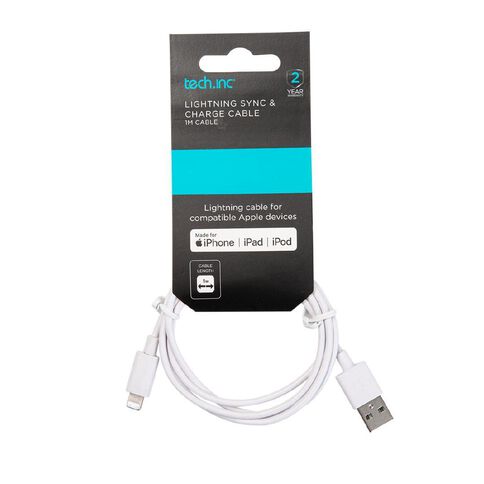 Tech.Inc Lightning Cable 1m White