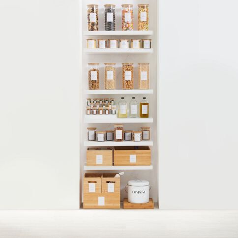Living & Co Glass Canister with Bamboo Lid 500ml