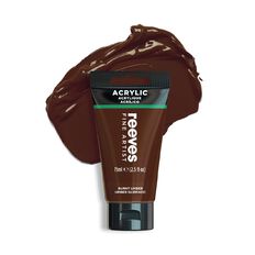 Reeves Fine Acrylic Paint Burnt Umber 75ml