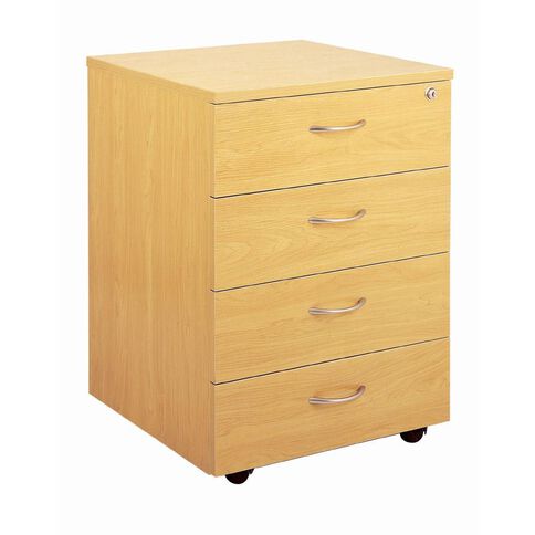 Ergoplan 4 Drawer Locking Mobile Tawa