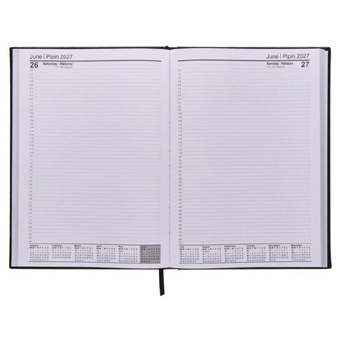 WS 2027 Diary A4 Day to Page Black