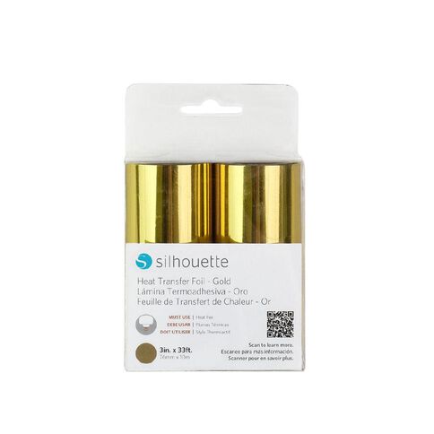 Silhouette Heat Transfer Foil Gold 3 inch x 33 Feet each 2 Pack