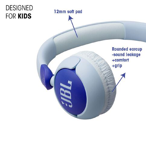 JBL Junior 320 Wired On-Ear Kids Headphones Blue