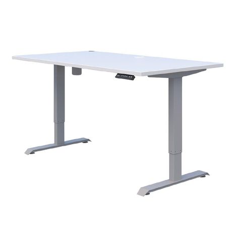 Accent Quick Ship Electric Desk Silver/Snow 1800 x 800