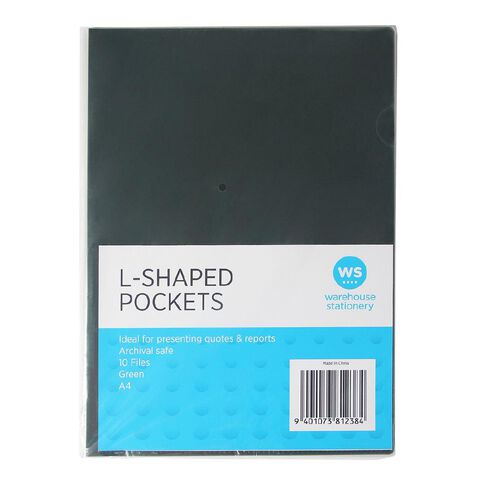 WS Colour Pop L-shaped Pockets Green Mid 10 Pack