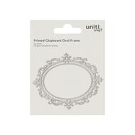 Primed Chipboard Oval Frame 1pc Little Birdie