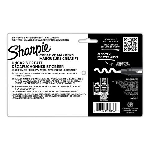 Sharpie Creative Markers Brush 5 Pack