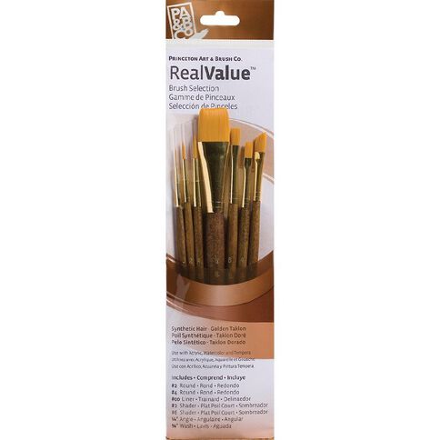 Princeton Brush Gold Taklon 4 Lin Round 2 Gold