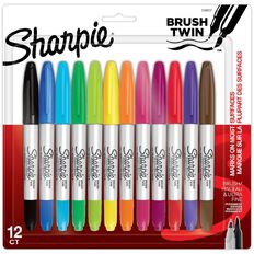Sharpie Permanent Marker Brush Fine Twin Tip 12 Pack Sharpie Permanent Marker Brush Fine Twin Tip 12 Pack