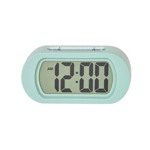 Living & Co Oval Alarm Clock Green Light