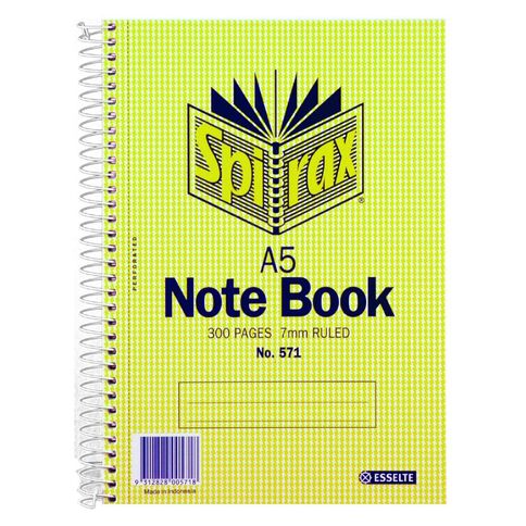 Spirax Spiral Carboard Notebook 300 Page A5