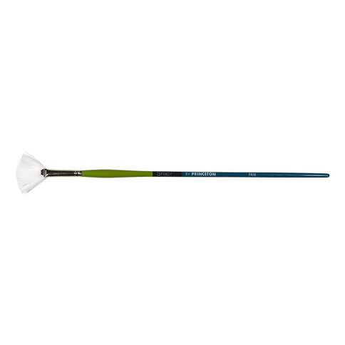 Princeton Snap Brush Long Handle Taklon Fan 4 White