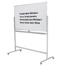 Boyd Visuals Porcelain Mobile Whiteboard 900 x 1200mm