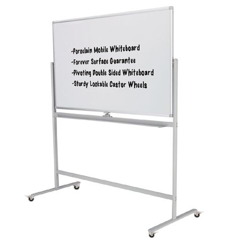 Boyd Visuals Porcelain Mobile Whiteboard 900 x 1200mm