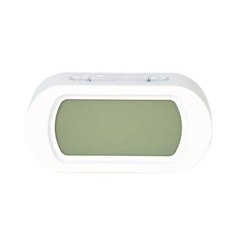 Living & Co Oval Alarm Clock White