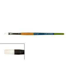 Princeton Snap Brush Short Handle Taklon Flat Shader 6 White