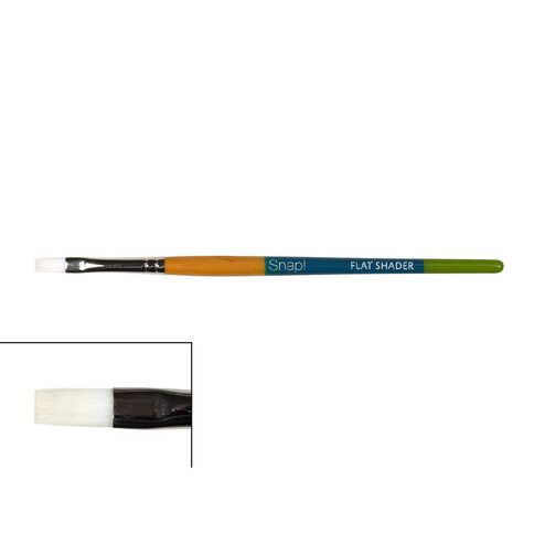 Princeton Snap Brush Short Handle Taklon Flat Shader 6 White