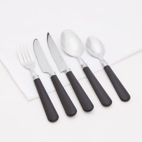 Living & Co Cutlery Set 40 Piece Black
