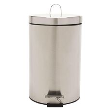 Living & Co Pedal Bin Stainless Steel Silver Silver 12L
