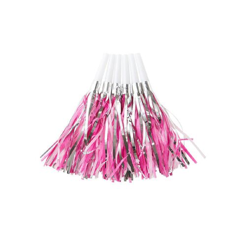 Party Inc Party Favours Fringed Squawkers Pink Silver 6 Pack