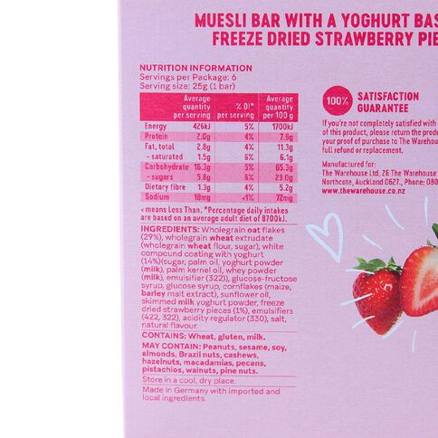Market Kitchen Muesli Bar Strawberry Yoghurt 6 Pack