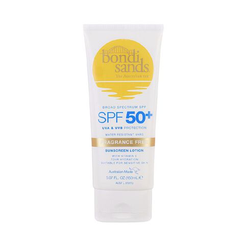 Bondi Sands SPF 50+ Fragrance Free Body Sunscreen Lotion 150ml