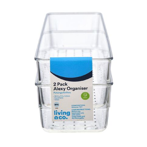 Living & Co Alexy Drawer Organiser 30.5cm x 7.5cm x 5.2cm 2 Pack