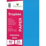 Trophee Paper 80gsm Intensive Blue A4 30 Pack