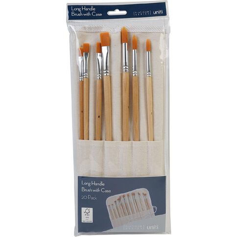 Uniti Platinum Long Handle Brush with Case 20 Pack