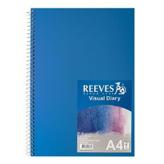 Reeves Visual Diary 110gsm Blue A4