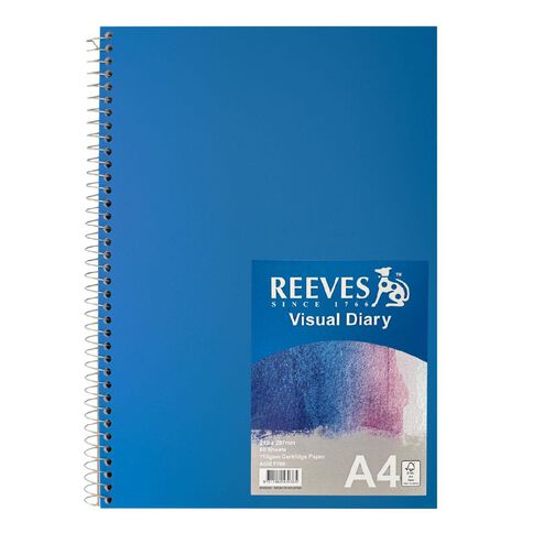 Reeves Visual Diary 110gsm Blue A4