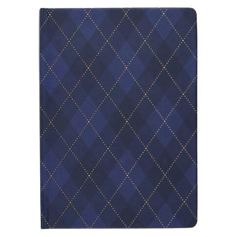 Uniti Stationery A5 Tartan Navy Notebook