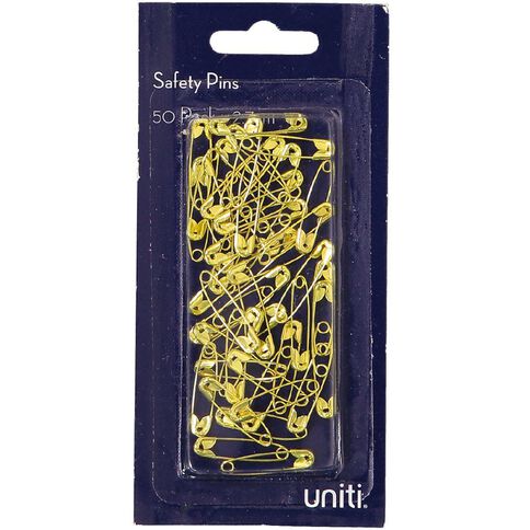 Uniti Safety Pins Grey Mid 50 Pack