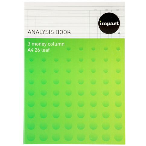 WS Analysis Book 3 Column Green Mid A4