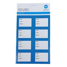 WS Colour Pop Book Label 16 Pack Blue