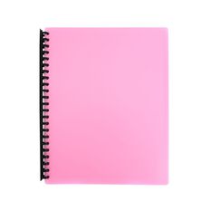 WS Clearbook Refillable 20 Leaf Pink